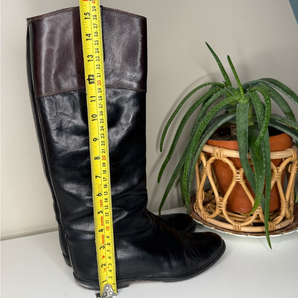 Joan & David Italian Leather Riding Boots 37.5 /7.5 Vintage Knee High Equestrian - Picture 9 of 10